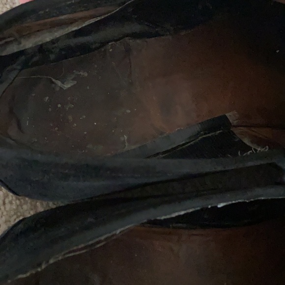 Vintage Gucci horsebit black suede loafers 10D